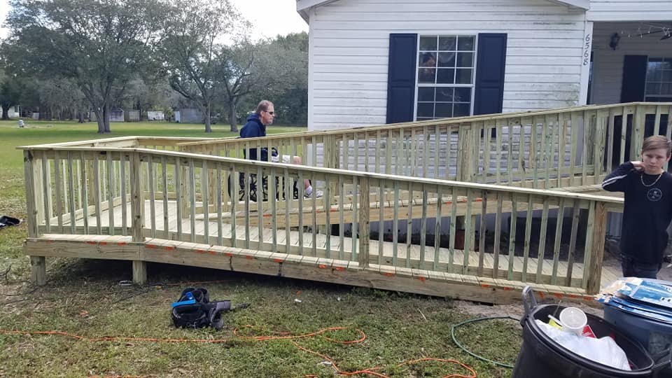 This ramp was built completely free of charge by Ramps for Veterans.